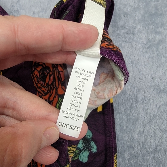 Lularoe women's flowers and bee print leggings - Picture 7 of 9